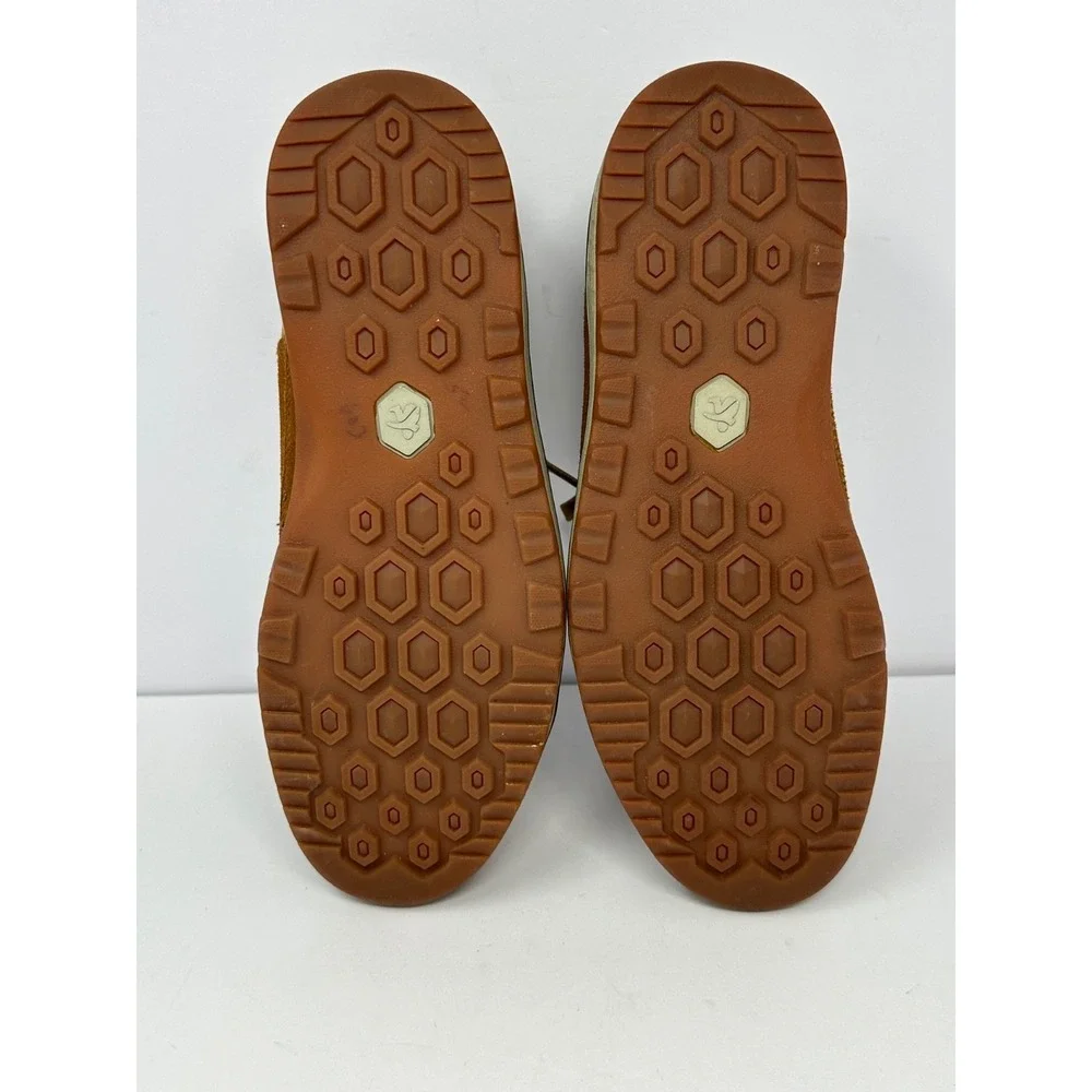 Cushe Mellow Sonny Mens Sz 8 Leather Lace Up Sneakers Shoes Brown Tan P7